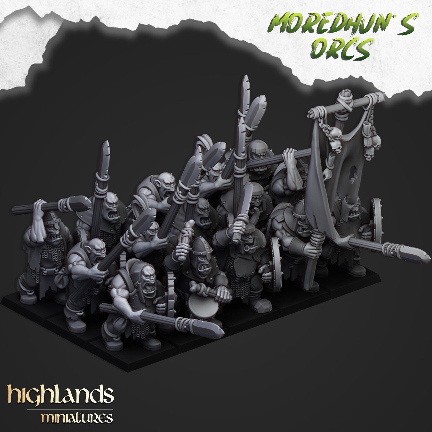 Highland Miniatures Orcs With Spears