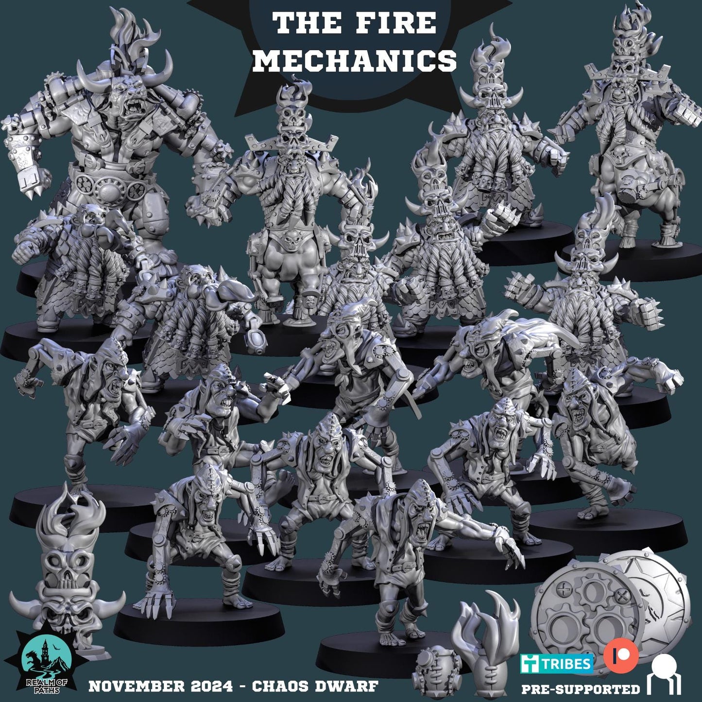 Realm of Paths Fantasy Football Doom Dwarf Team - The Fire Mechanics