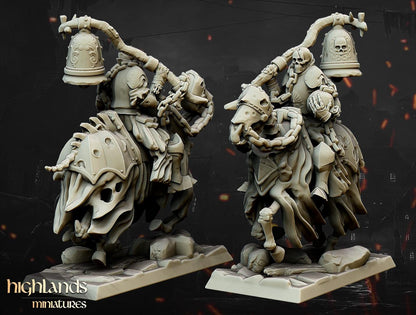 Highland Miniatures - Undead Dark Knight Command Group