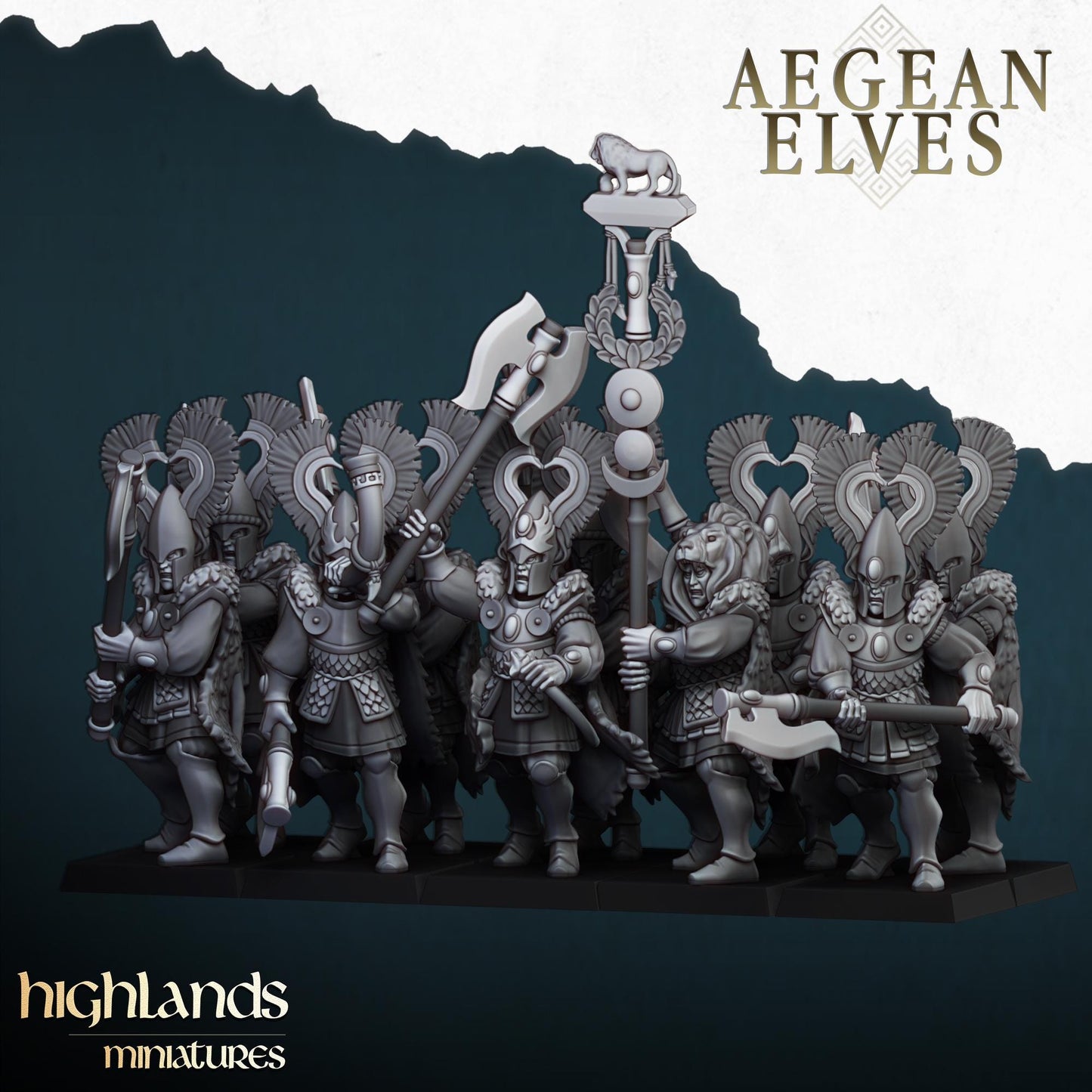 Highland Miniatures Aegean Elves Nemean Lions