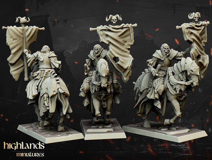 Highland Miniatures - Undead Dark Knight Command Group