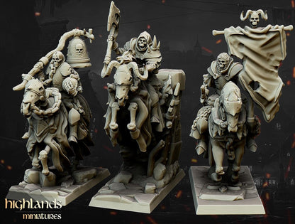 Highland Miniatures - Undead Dark Knight Command Group