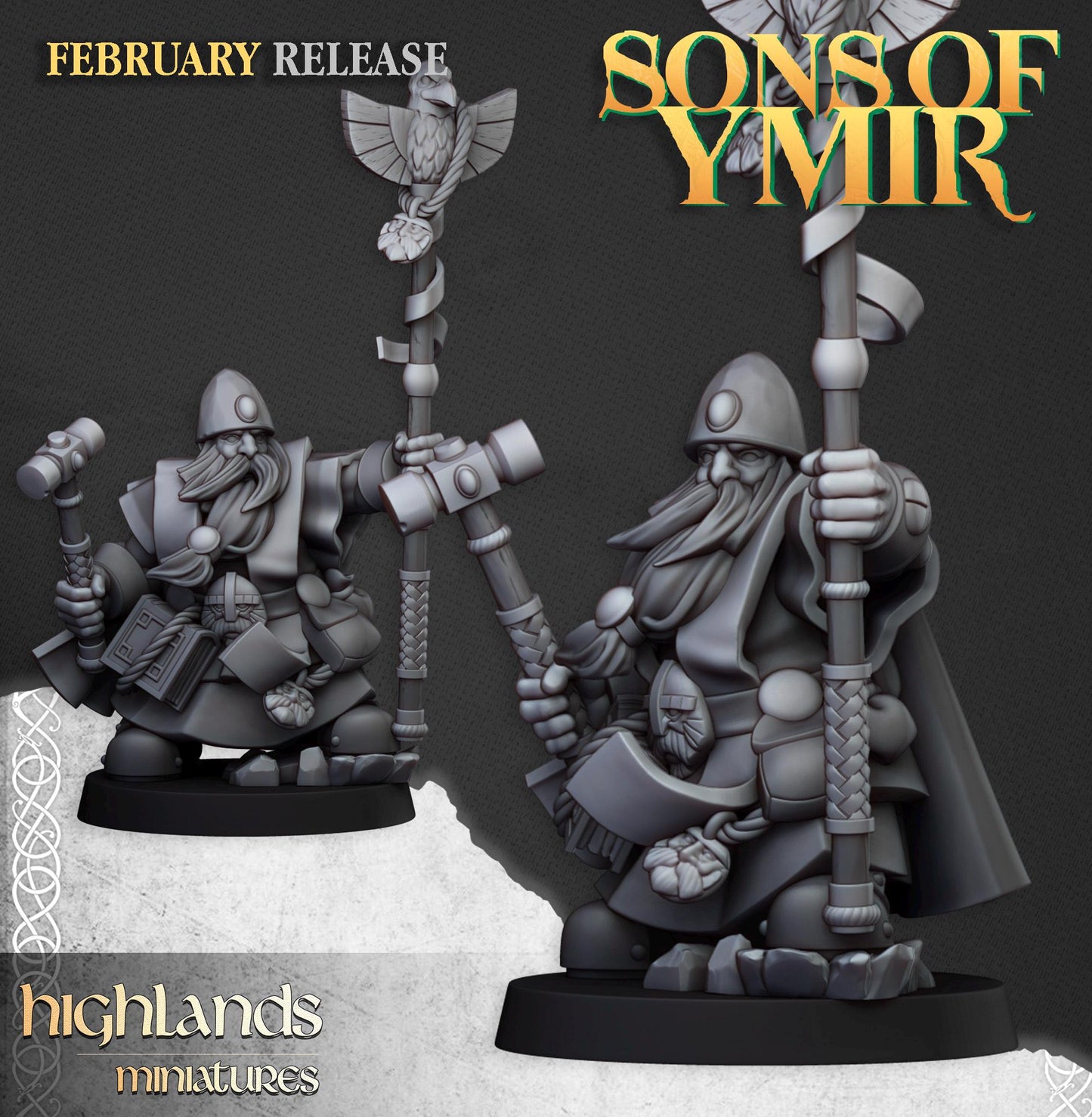 Highland Miniatures Dwarf Runepriest