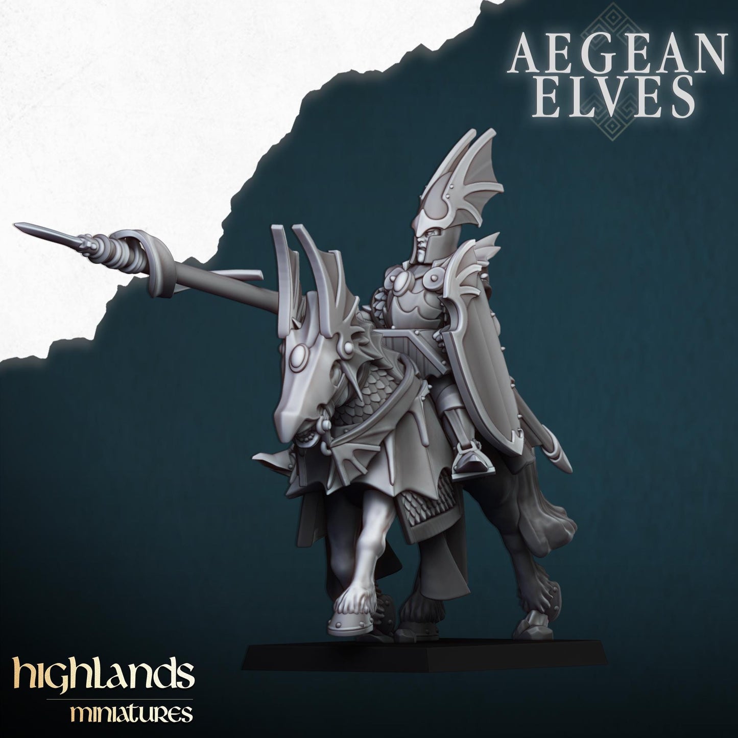 Highland Miniatures Aegean Elves Mounted Dragons