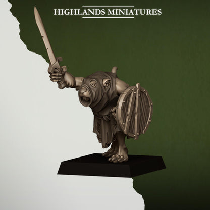 Highlands Miniatures Sewer Rats with Spears/Hand weapons