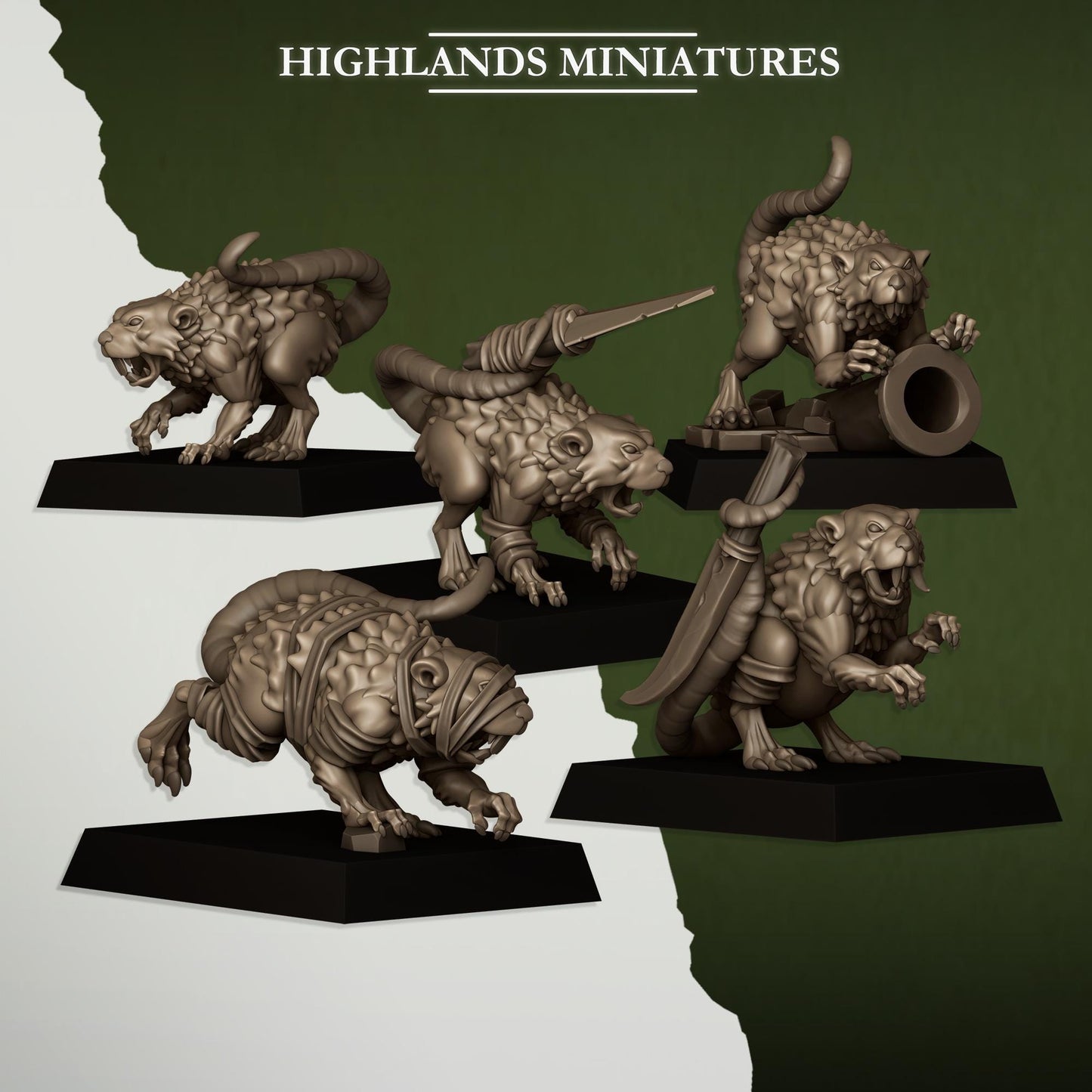 Highlands Miniatures Ratten mit Meistern