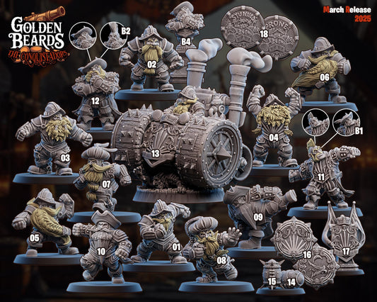 UGNI Dwarf Fantasy Football Team - "The Golden Beards"