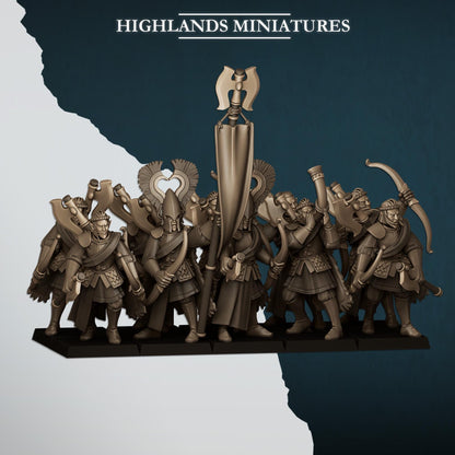 Highland Miniatures Aegean Elves Nemean Lions with Bows
