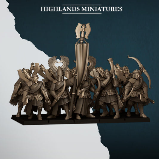 Highland Miniatures Aegean Elves Nemean Lions with Bows
