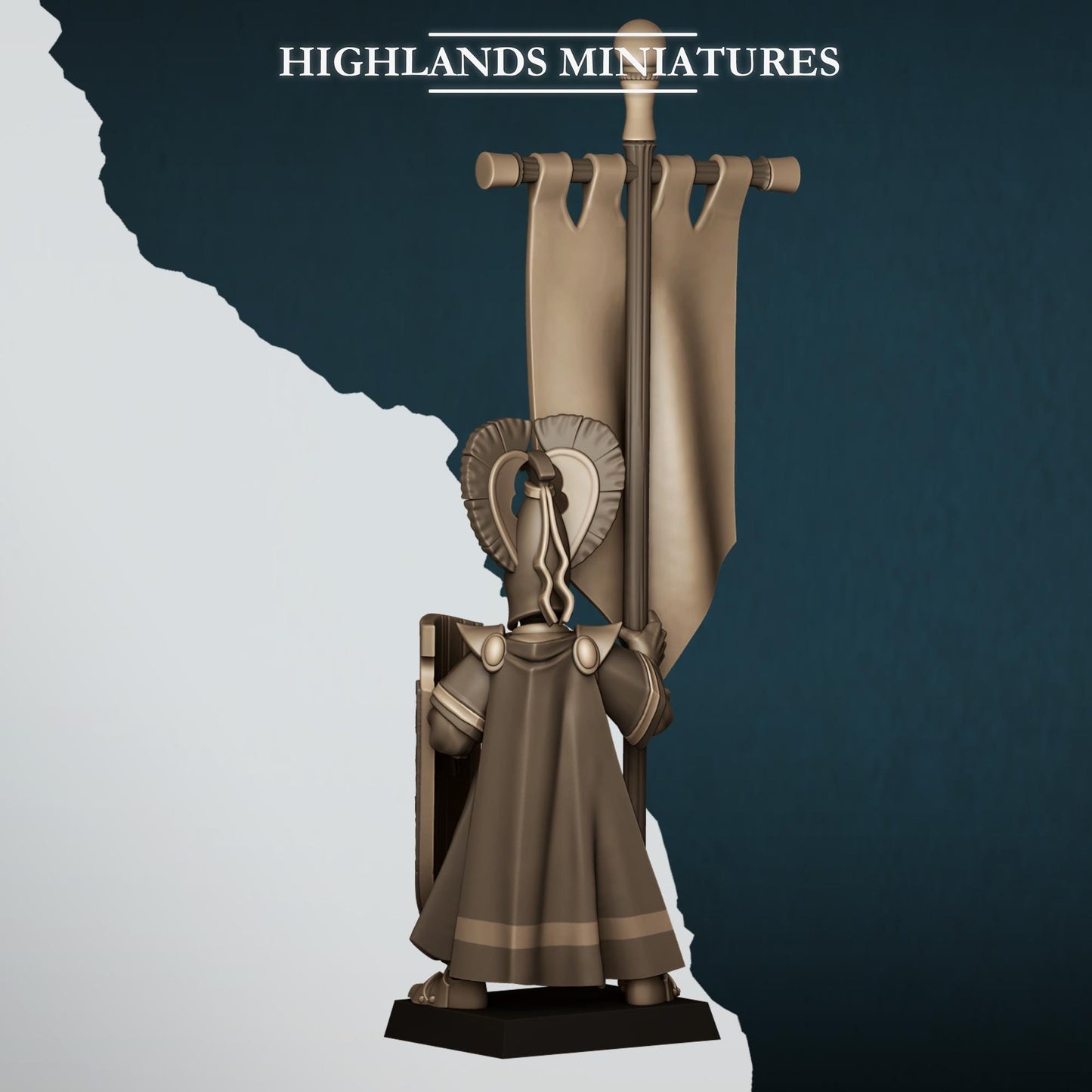 Highland Miniatures Aegean Elf Battle Standard Bearer